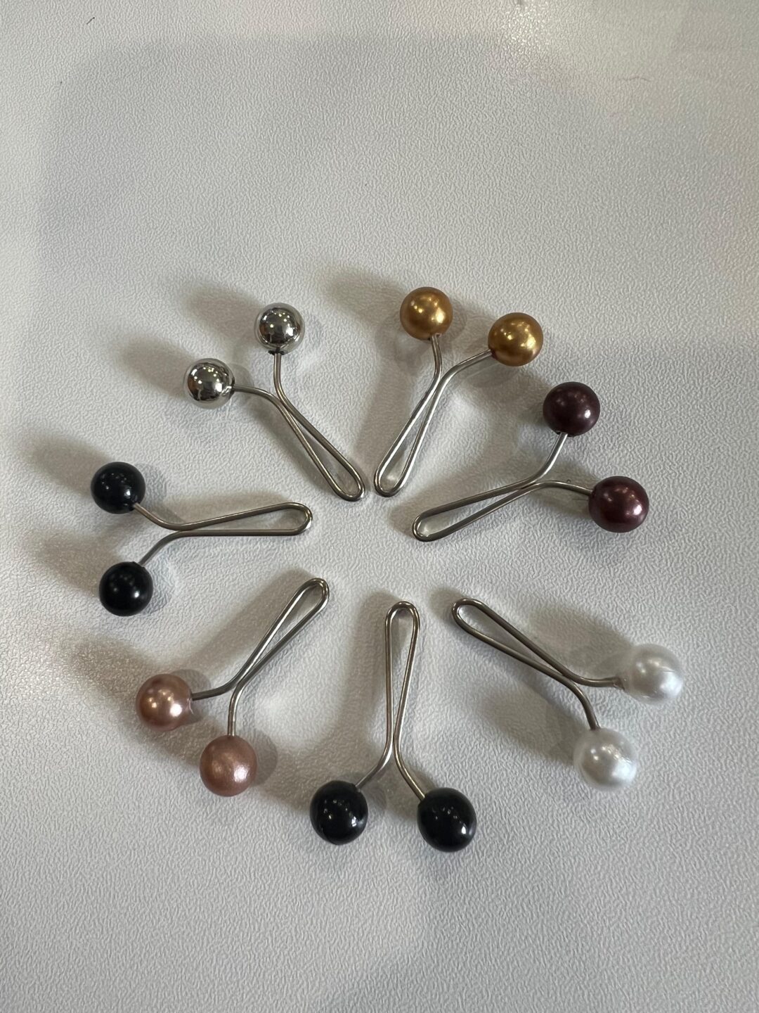 Aimant & Clips - Lot de 7 clips à hijab Gold